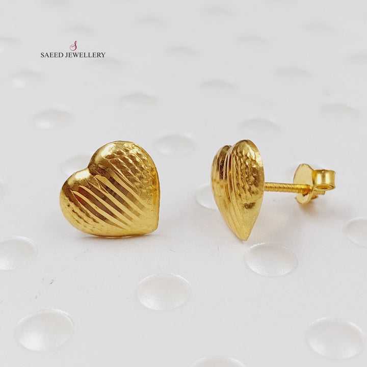 18K Gold Screw Earrings by Saeed Jewelry - Image 6