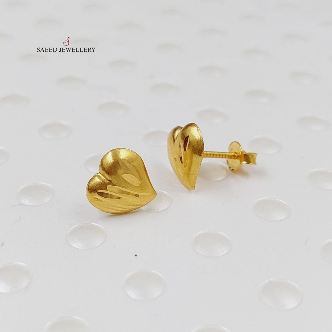 18K Gold Screw Earrings by Saeed Jewelry - Image 19