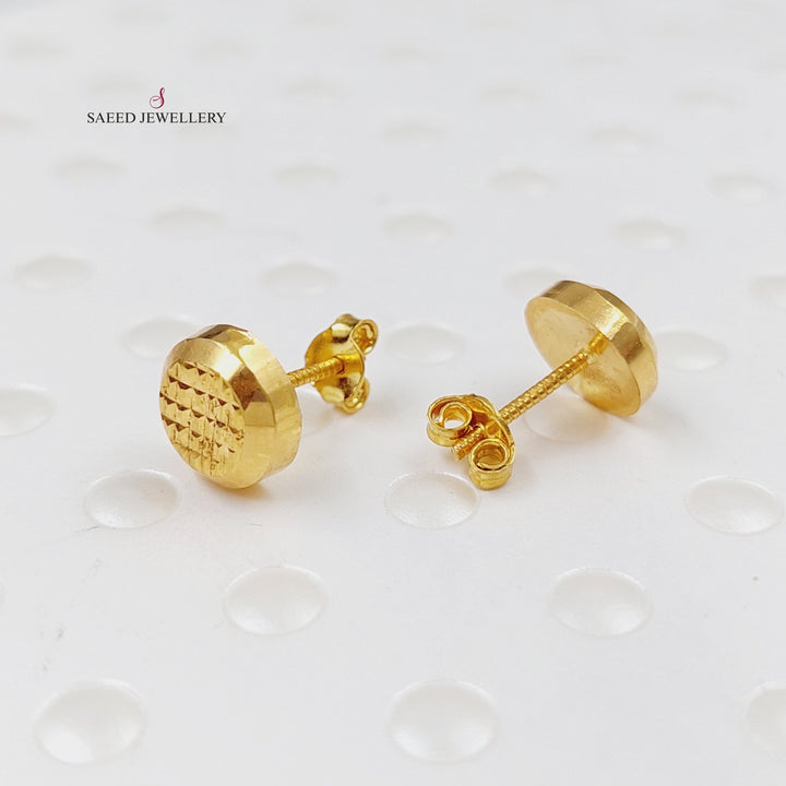 18K Gold Screw Earrings by Saeed Jewelry - Image 13