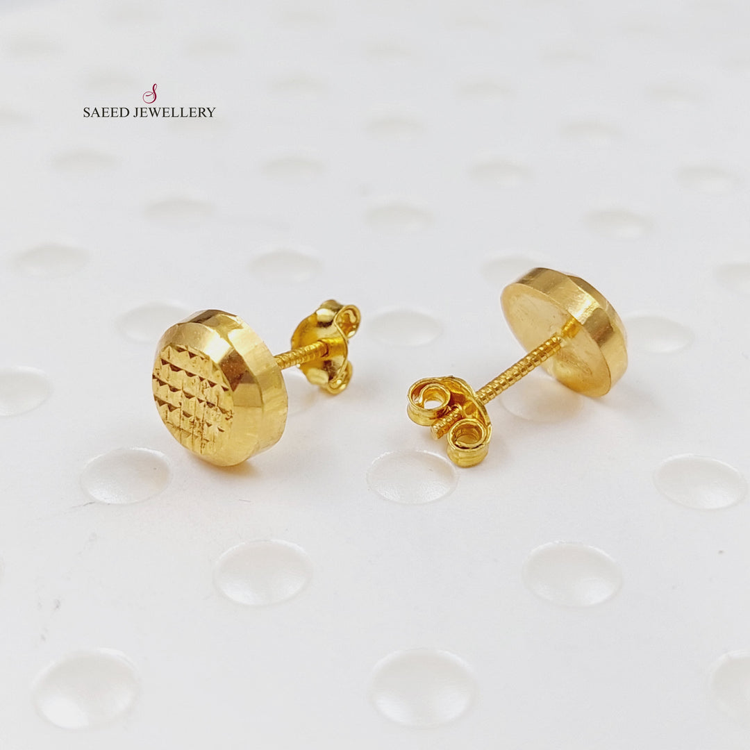 18K Gold Screw Earrings by Saeed Jewelry - Image 7