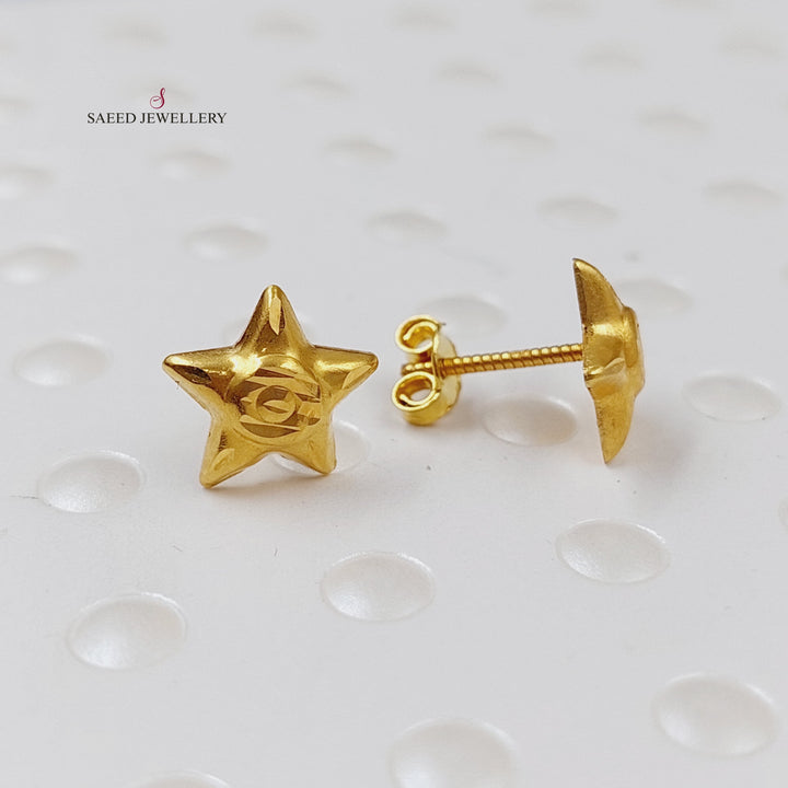 18K Gold Screw Earrings by Saeed Jewelry - Image 12