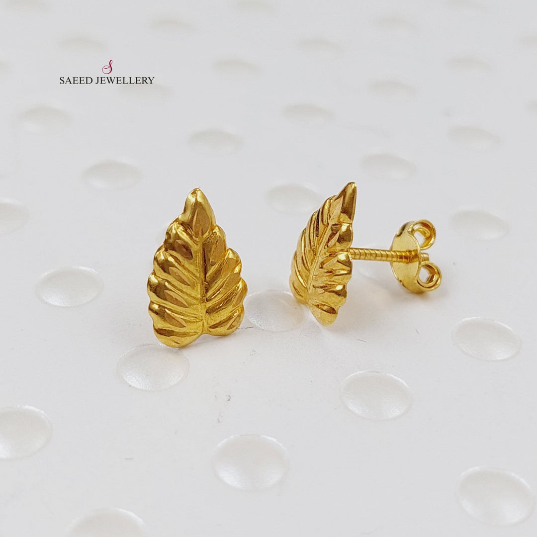 18K Gold Screw Earrings by Saeed Jewelry - Image 2