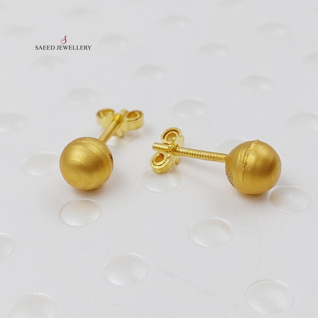 18K Gold Screw Earrings by Saeed Jewelry - Image 4