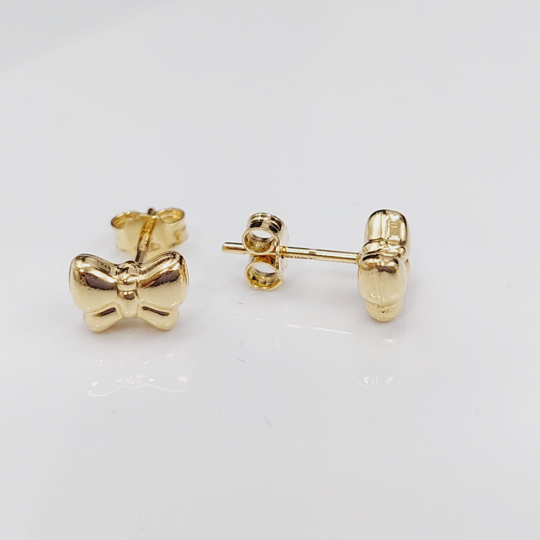 18K Gold Screw Earrings by Saeed Jewelry - Image 4