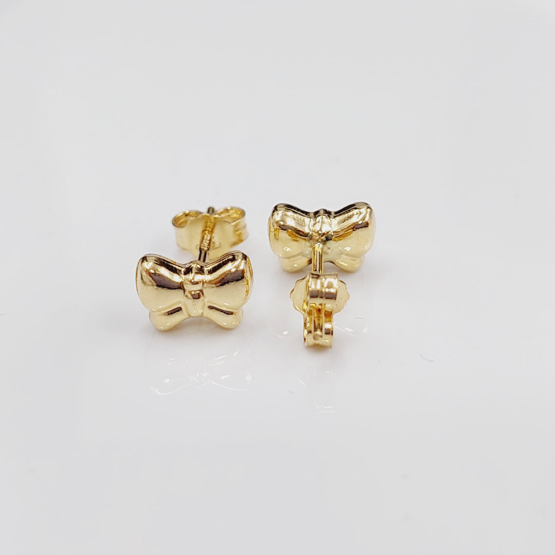 18K Gold Screw Earrings by Saeed Jewelry - Image 1