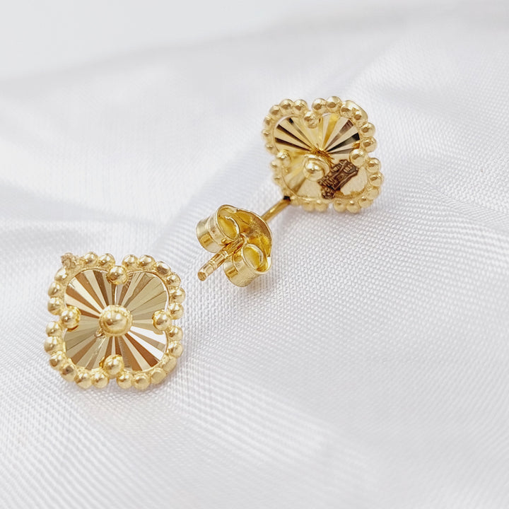 18K Gold 18K Screw Clover Earrings by Saeed Jewelry - Image 1