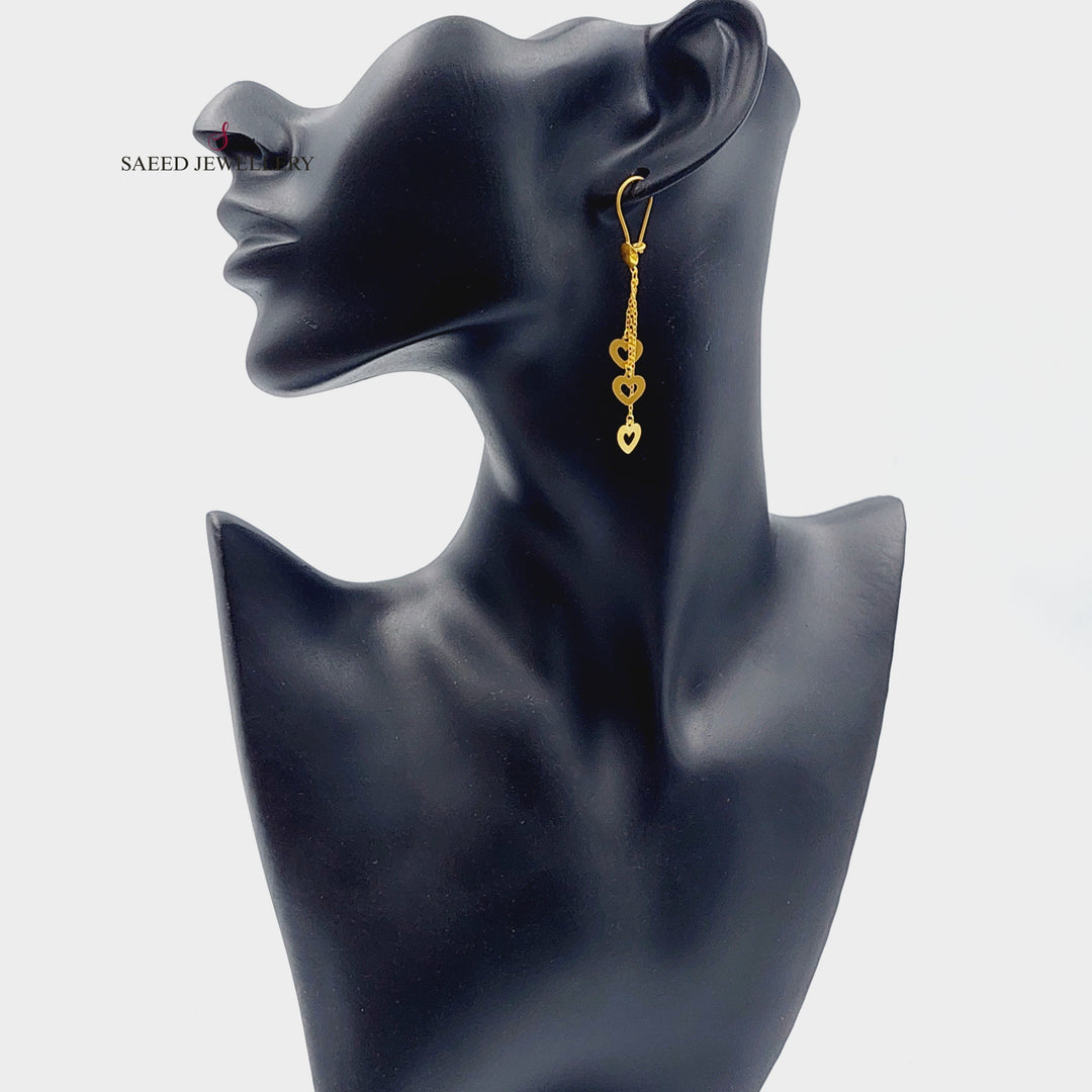 18K Gold Sherihan Earrings by Saeed Jewelry - Image 3