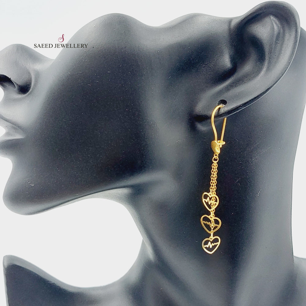 18K Gold Sherihan Earrings by Saeed Jewelry - Image 2