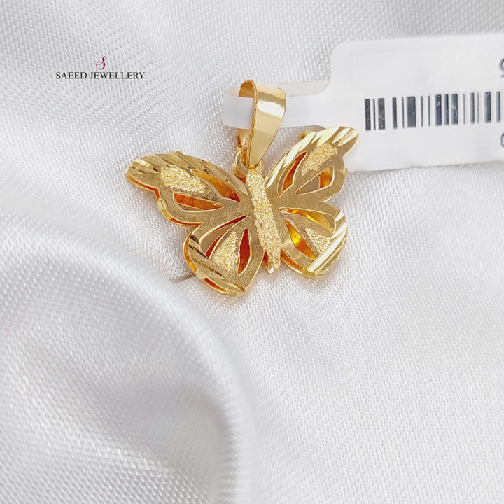 18K Gold Soft Butterfly Pendant by Saeed Jewelry - Image 1