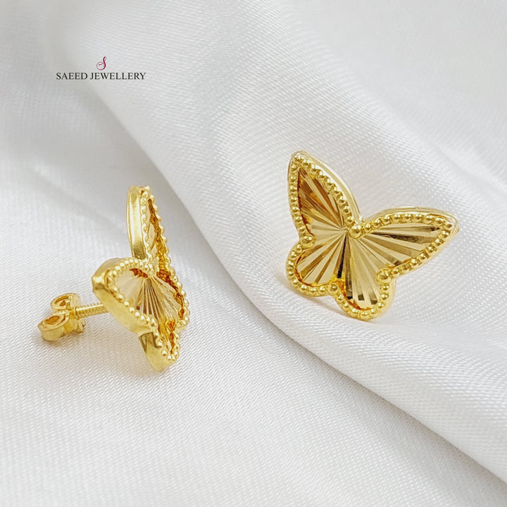 18K Gold Butterfly Earrings by Saeed Jewelry - Image 3