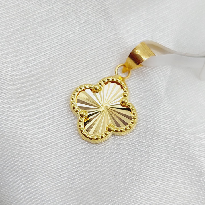 18K Gold 18K Clover Pendant by Saeed Jewelry - Image 3