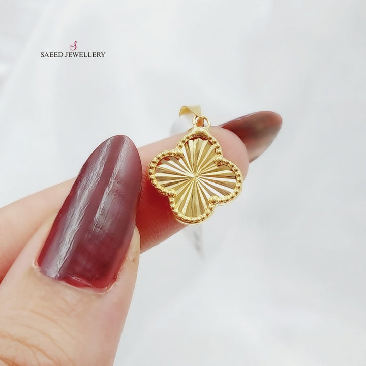 18K Gold 18K Clover Pendant by Saeed Jewelry - Image 4