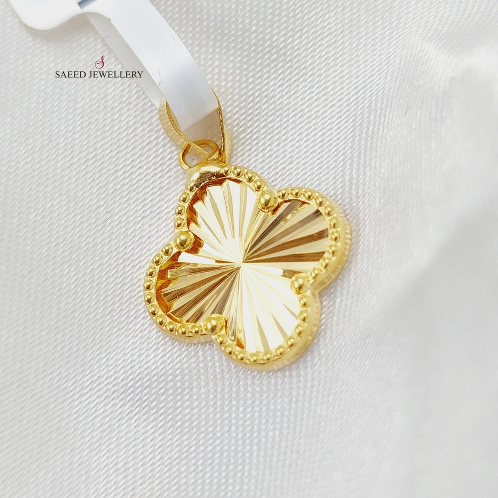 18K Gold 18K Clover Pendant by Saeed Jewelry - Image 5