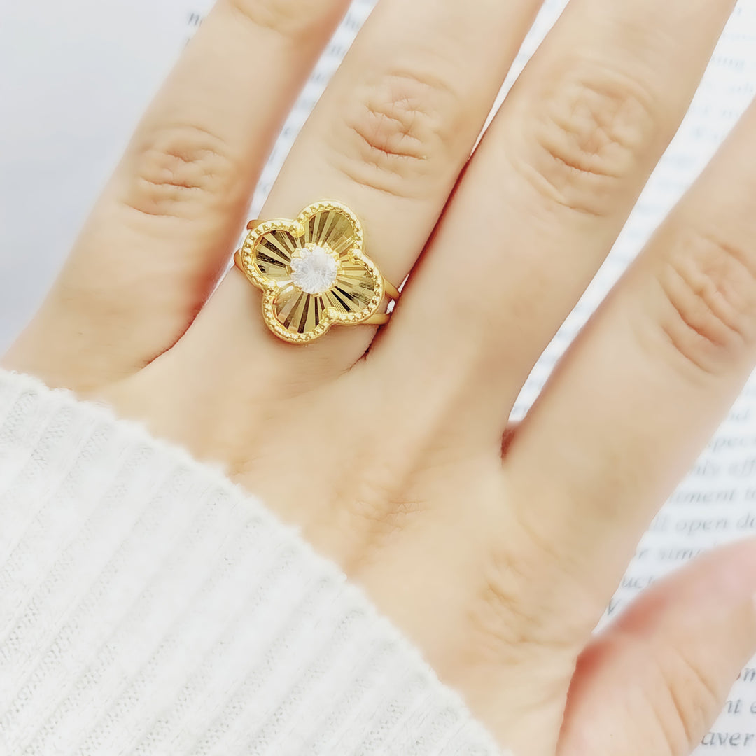 18K Gold 18K Clover Ring by Saeed Jewelry - Image 3