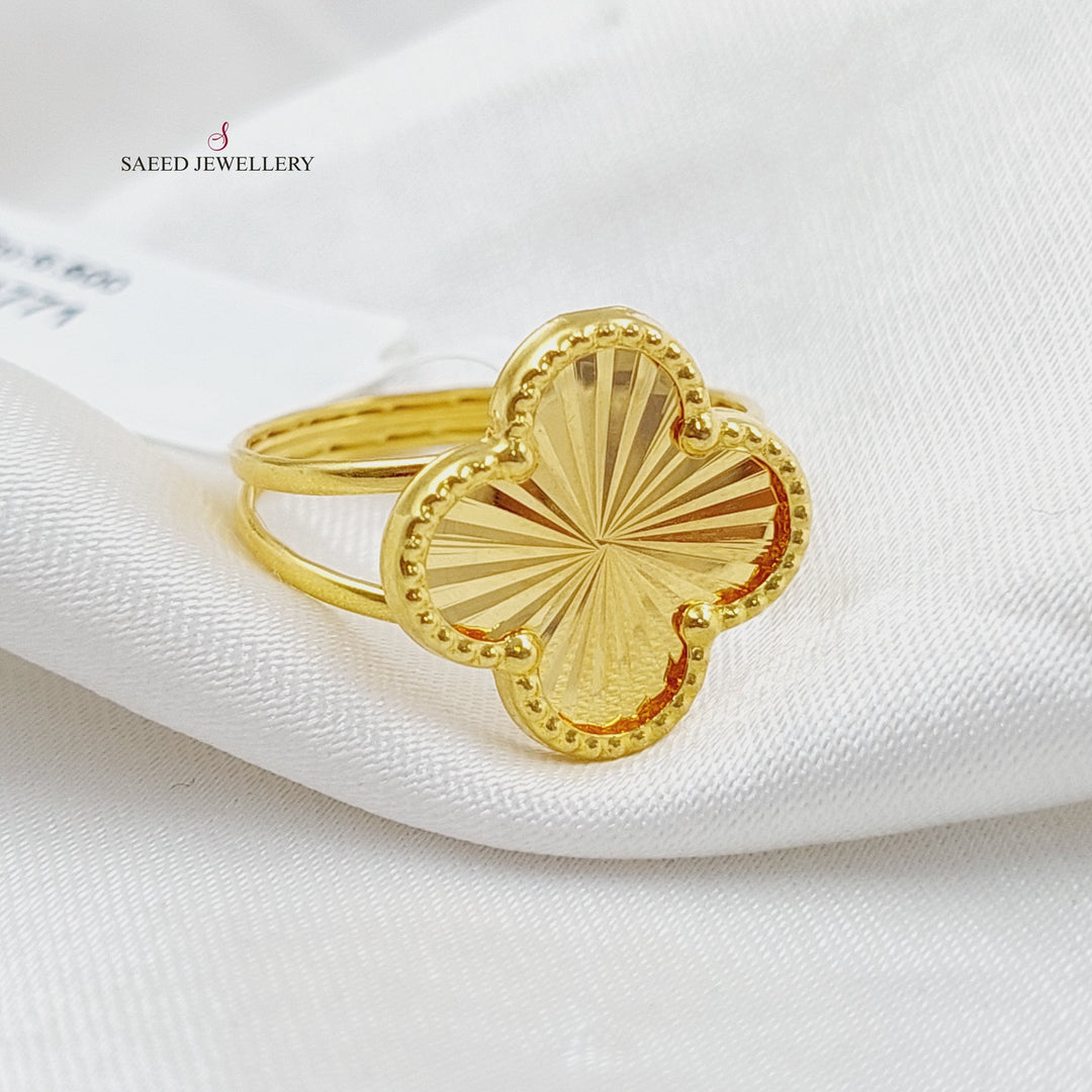 18K Gold 18K Clover Ring by Saeed Jewelry - Image 3