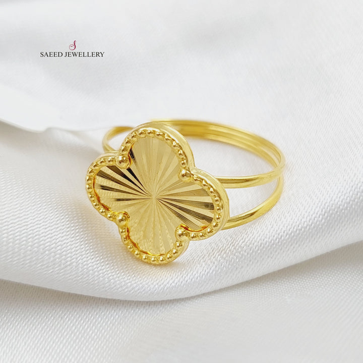 18K Gold 18K Clover Ring by Saeed Jewelry - Image 5