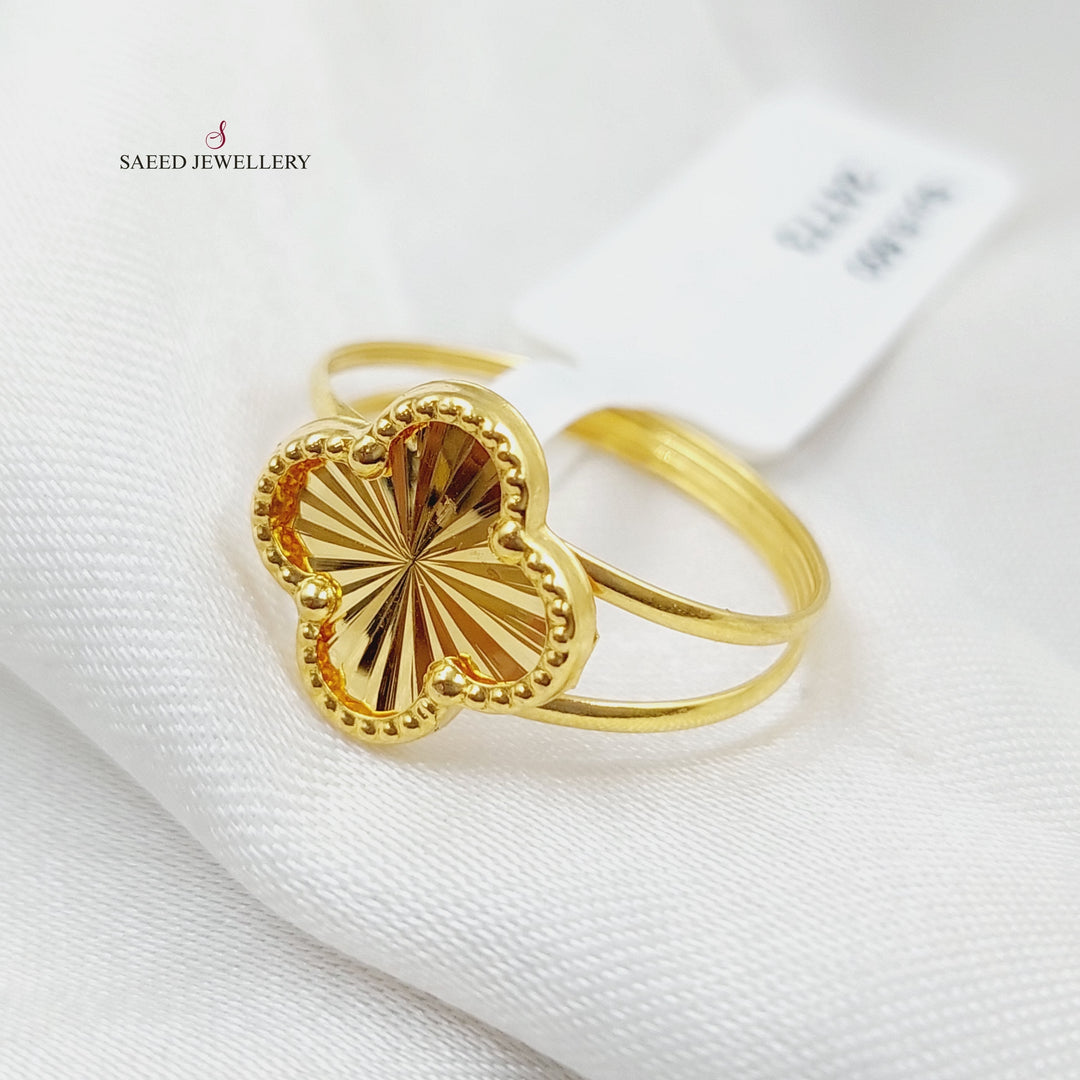 18K Gold 18K Clover Ring by Saeed Jewelry - Image 4