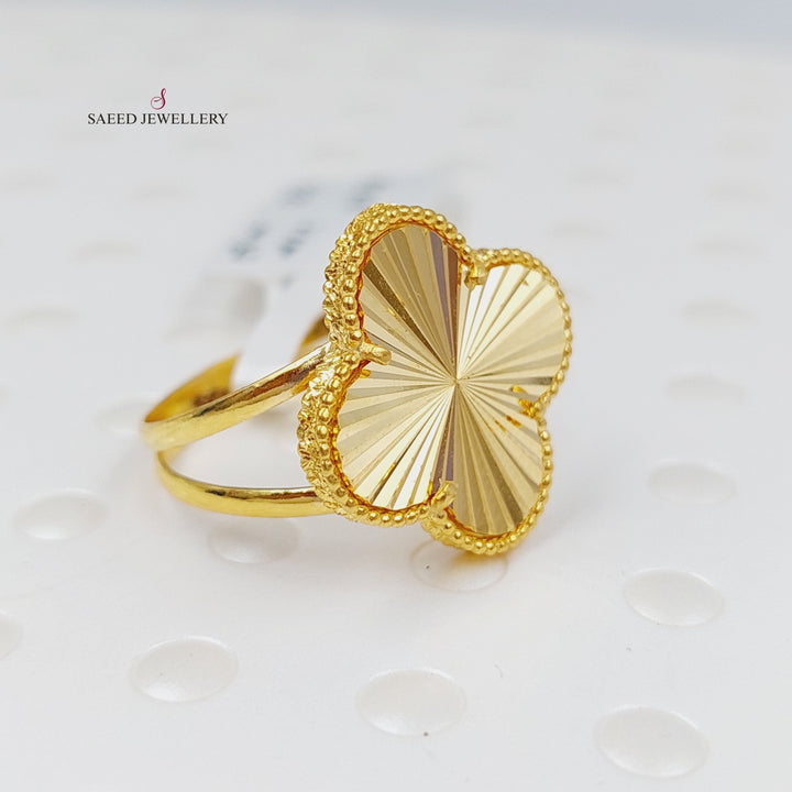 18K Gold 18K Clover Ring by Saeed Jewelry - Image 2