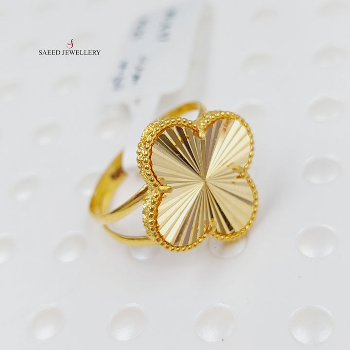 18K Gold 18K Clover Ring by Saeed Jewelry - Image 4