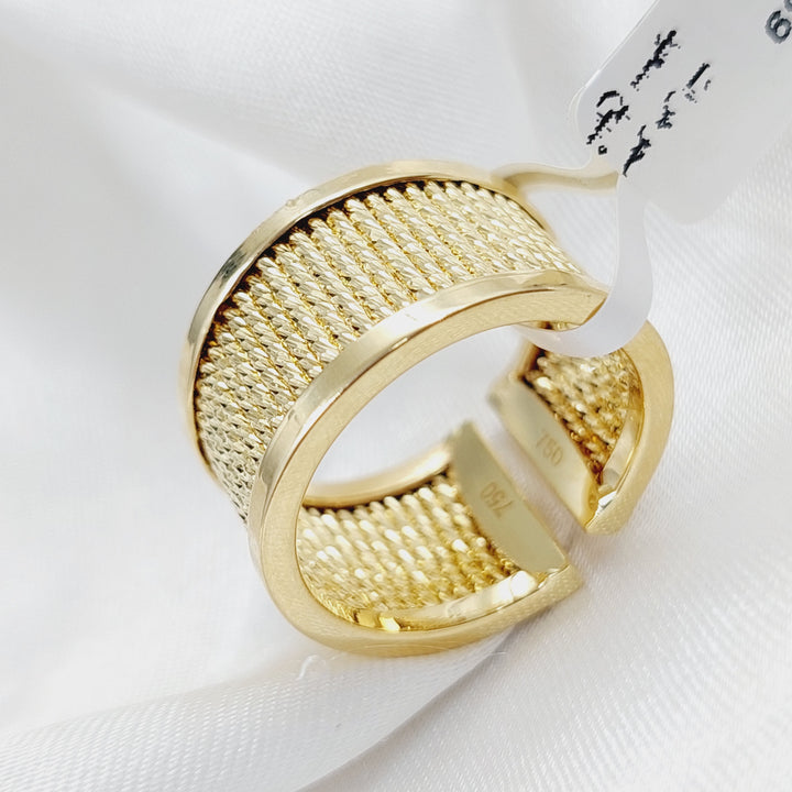 18K Gold Sugar cane Ring by Saeed Jewelry - Image 2