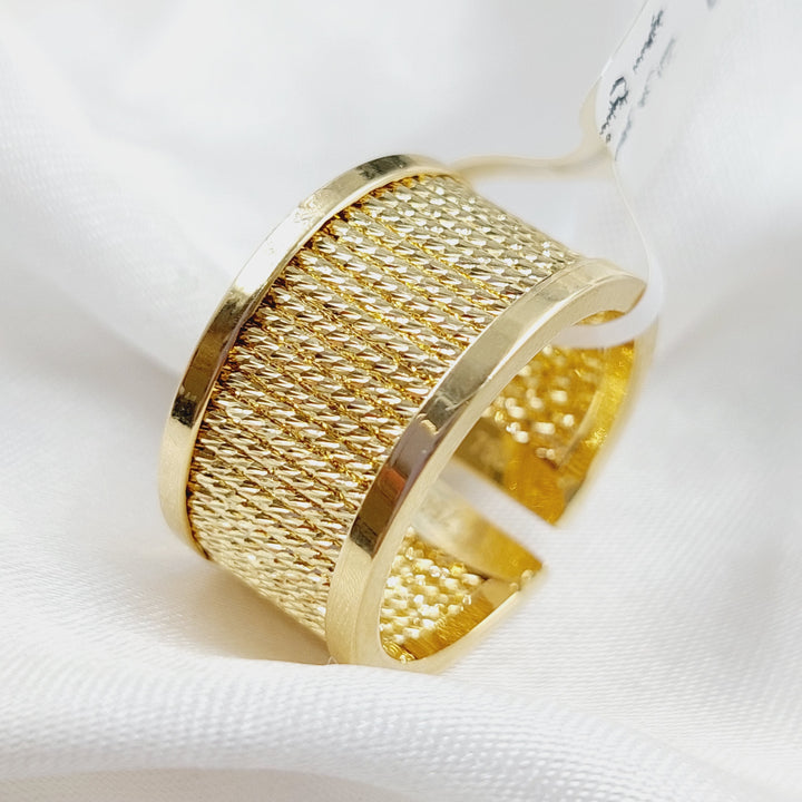 18K Gold Sugar cane Ring by Saeed Jewelry - Image 1