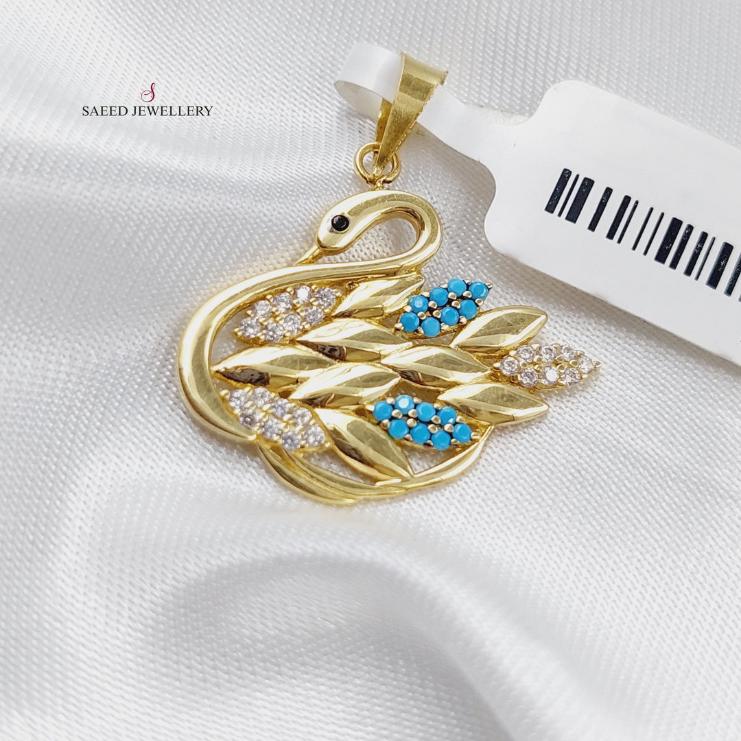 18K Gold Swan Pendant by Saeed Jewelry - Image 5