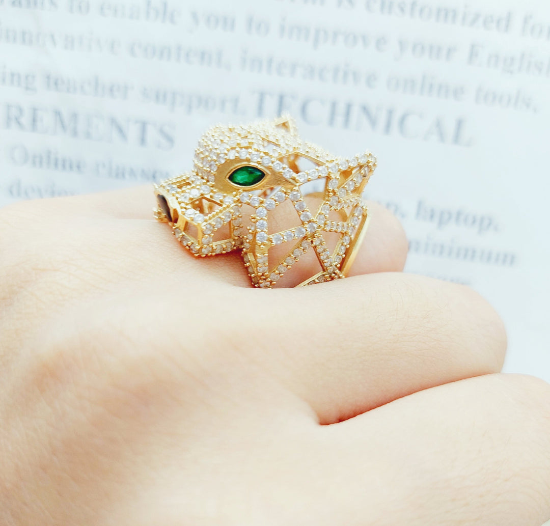 18K Gold Tiger Ring by Saeed Jewelry - Image 2