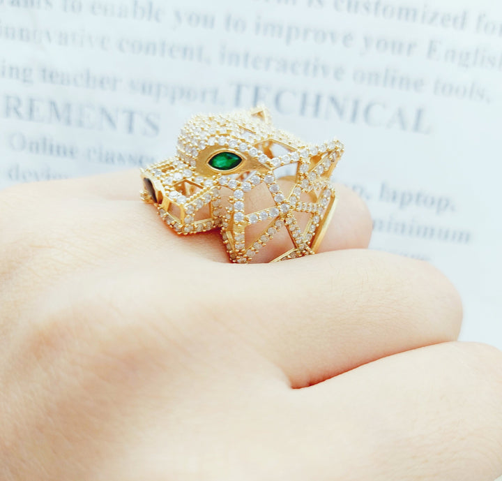 18K Gold Tiger Ring by Saeed Jewelry - Image 2