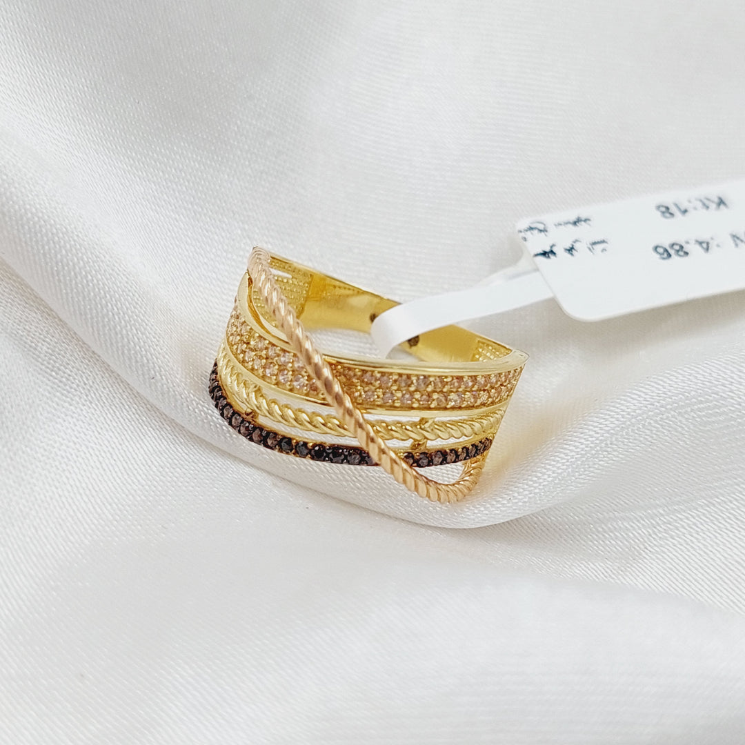 18K Gold X Ring by Saeed Jewelry - Image 1