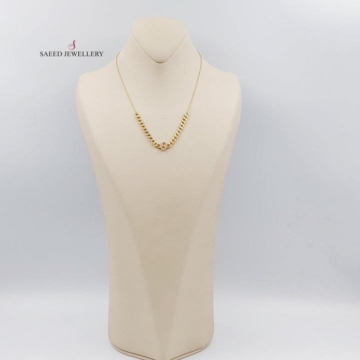 18K Gold Zirconia Necklace by Saeed Jewelry - Image 4