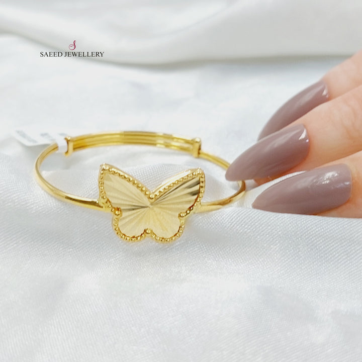 18K Gold Butterfly Children's Bracelet by Saeed Jewelry - Image 6