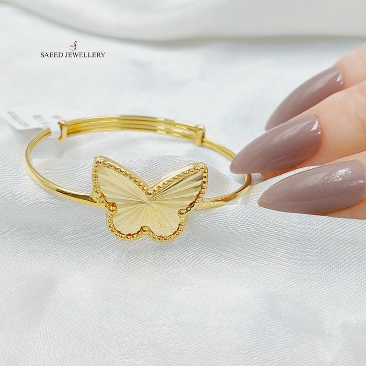 18K Gold Butterfly Children's Bracelet by Saeed Jewelry - Image 2