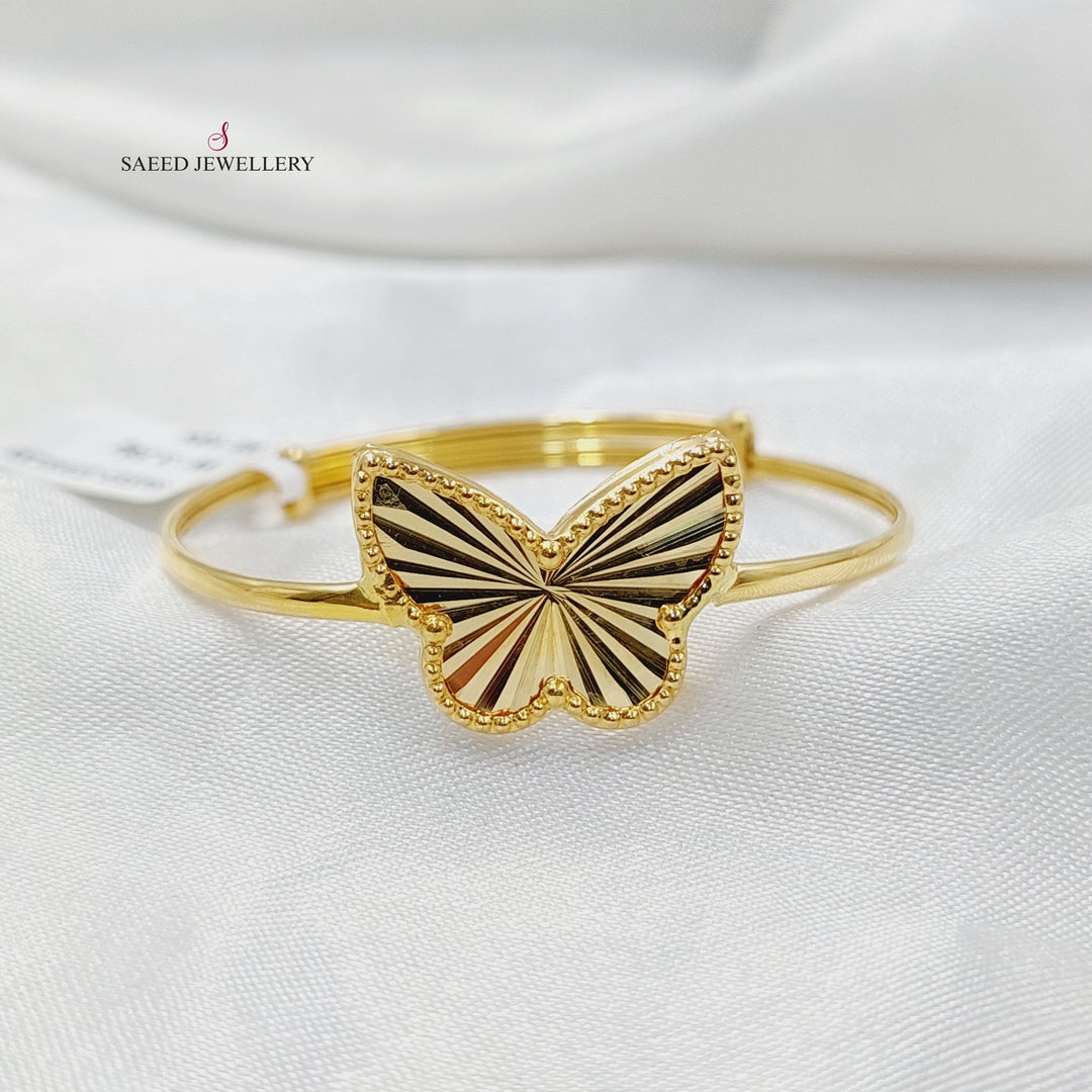 18K Gold Butterfly Children's Bracelet by Saeed Jewelry - Image 3