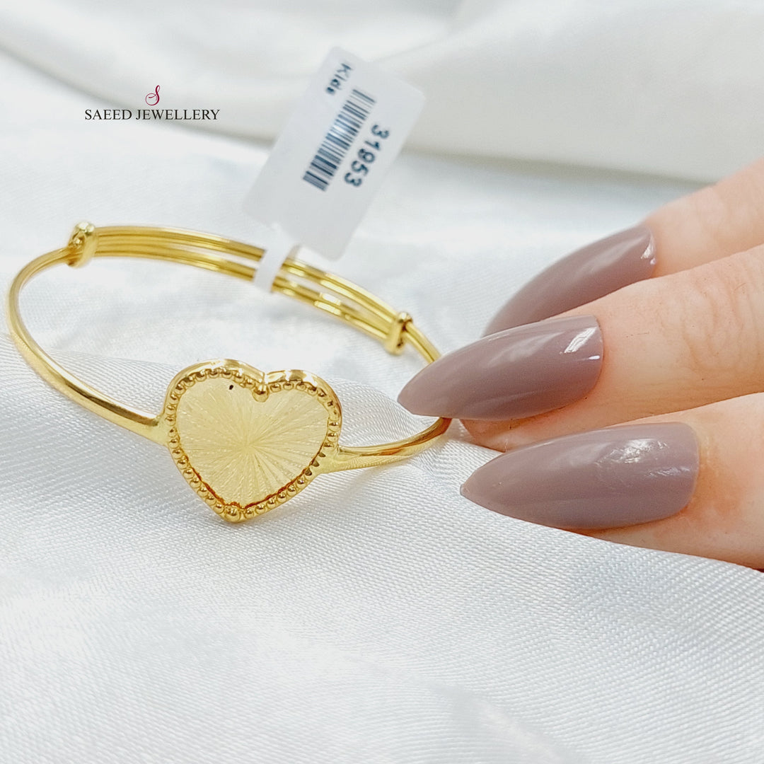 18K Gold Heart Children's Bracelet by Saeed Jewelry - Image 1