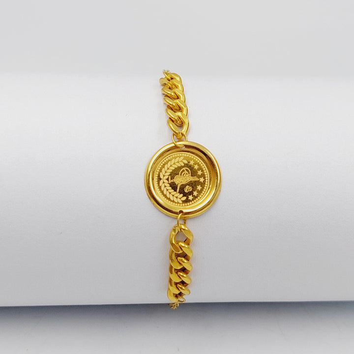 18K Gold Rashadi Cuban Links Bracelet by Saeed Jewelry - Image 5