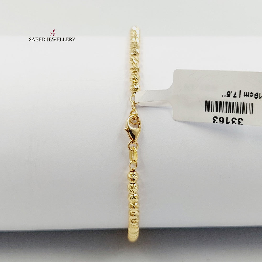 18K Gold Deluxe Balls Bracelet by Saeed Jewelry - Image 2