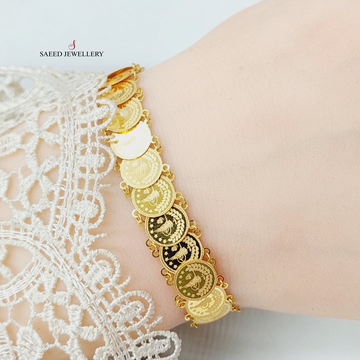 18K Gold Print Rashadi Bracelet by Saeed Jewelry - Image 6