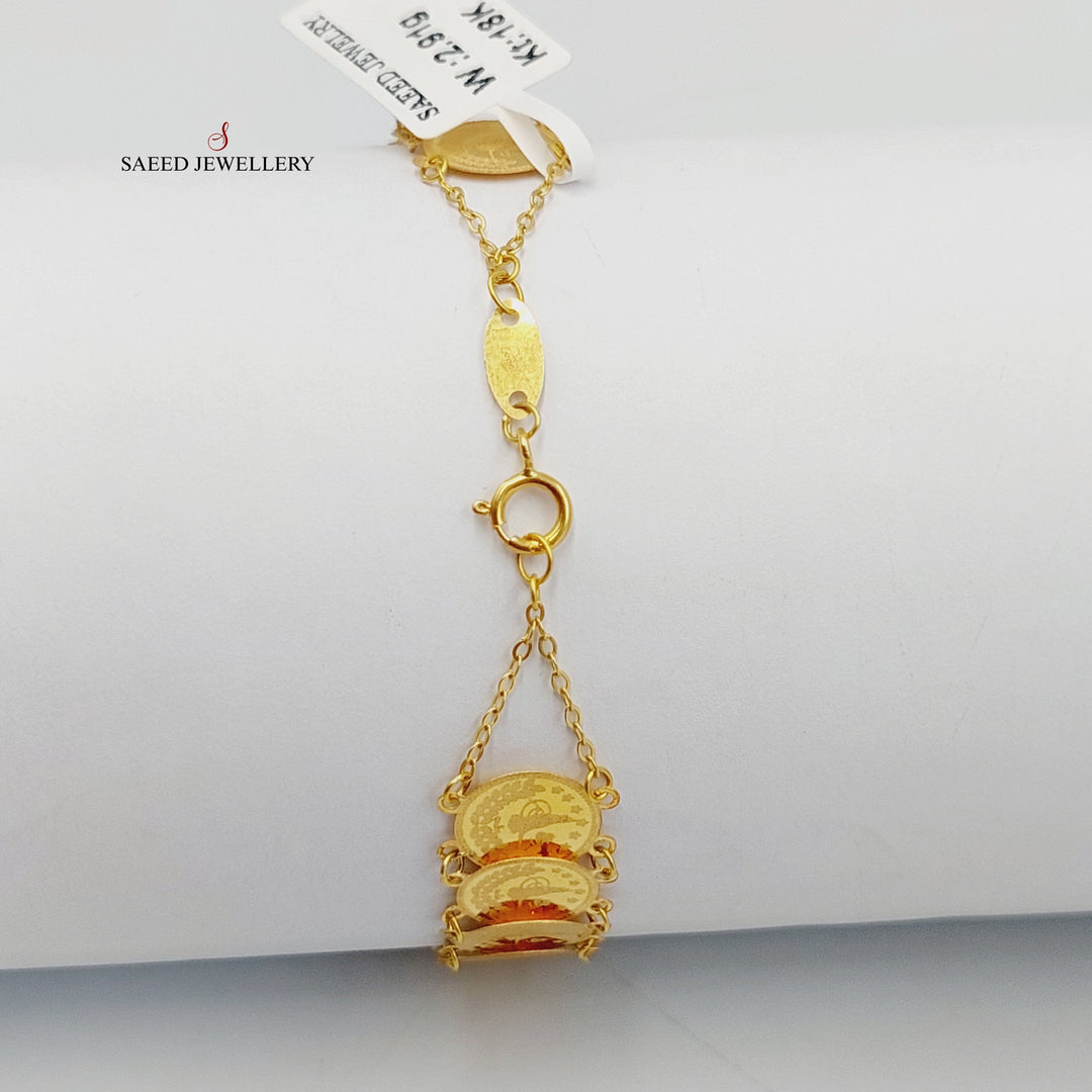 18K Gold Print Rashadi Bracelet by Saeed Jewelry - Image 2