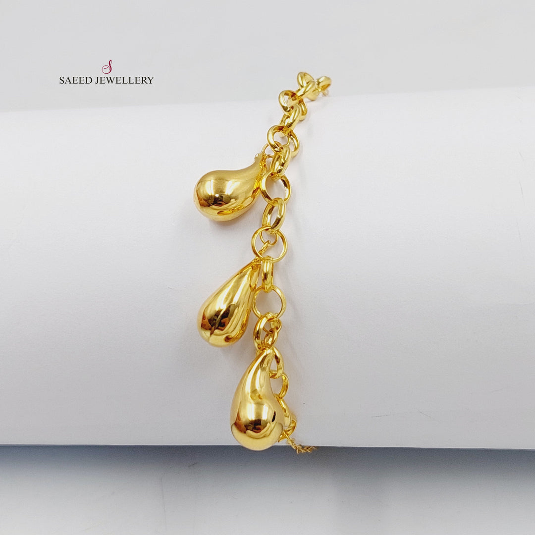 18K Gold Almond Dandash Bracelet by Saeed Jewelry - Image 2