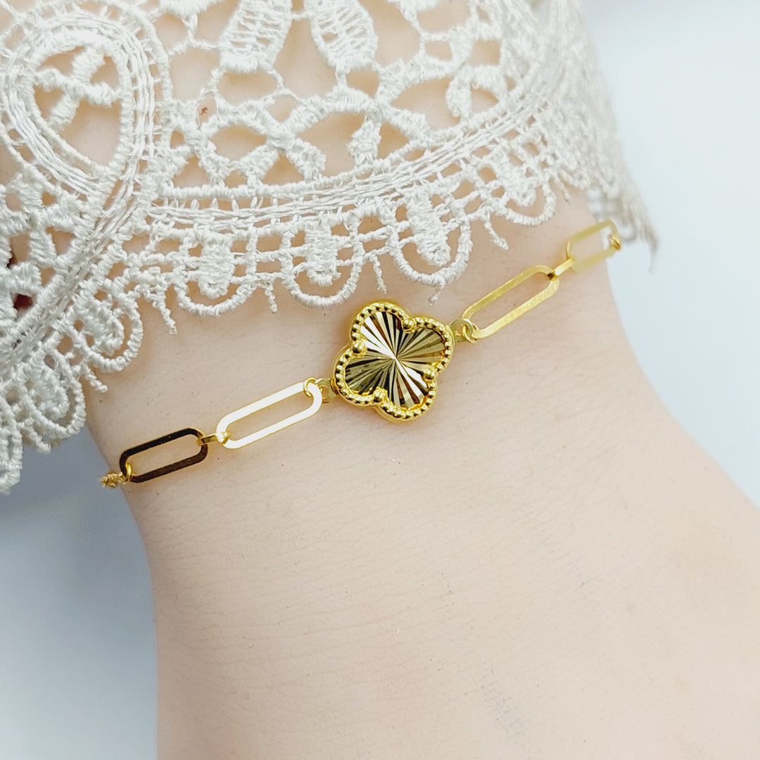 18K Gold Clover Bracelet by Saeed Jewelry - Image 2