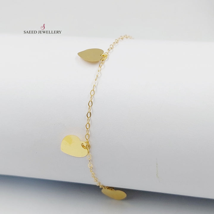 18K Gold Heart Dandash Bracelet by Saeed Jewelry - Image 4