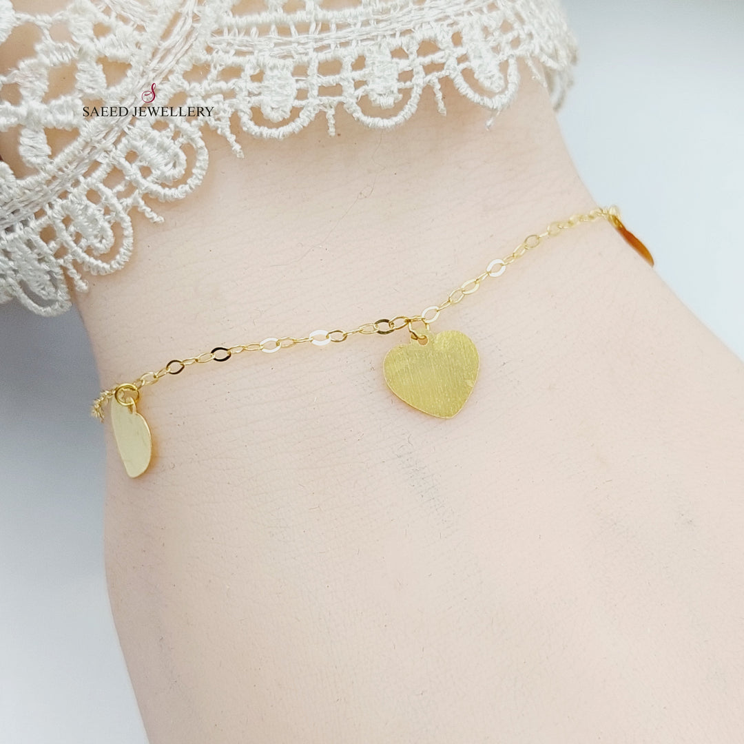 18K Gold Heart Dandash Bracelet by Saeed Jewelry - Image 3