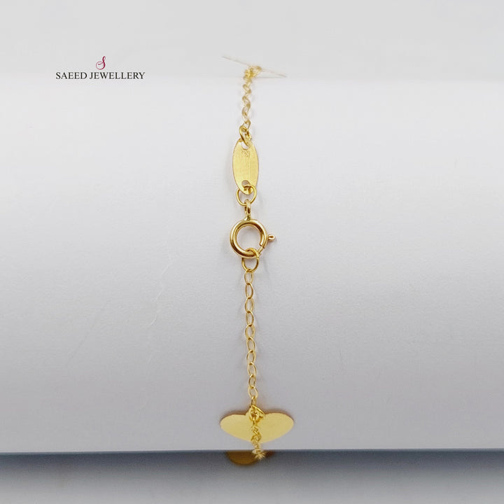 18K Gold Heart Dandash Bracelet by Saeed Jewelry - Image 2