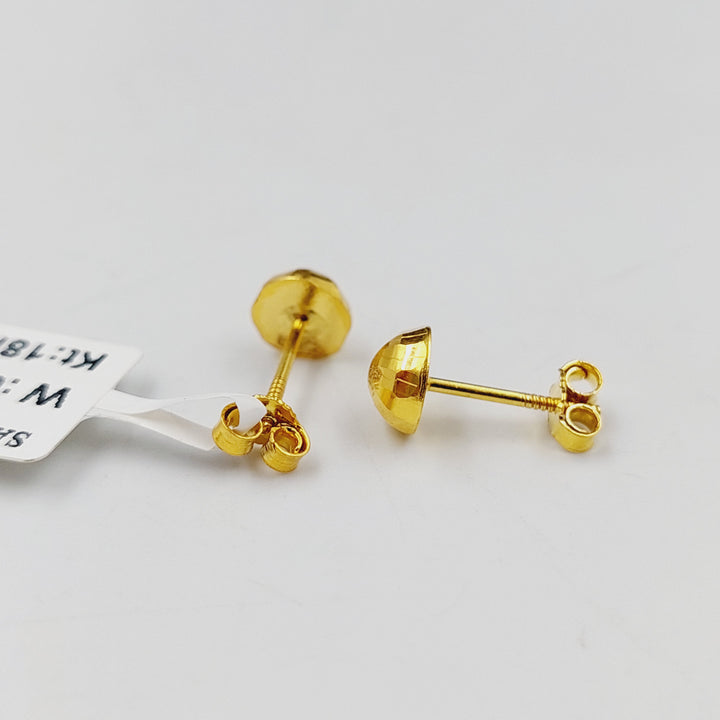 18K Gold Children's Screw Earrings by Saeed Jewelry - Image 1