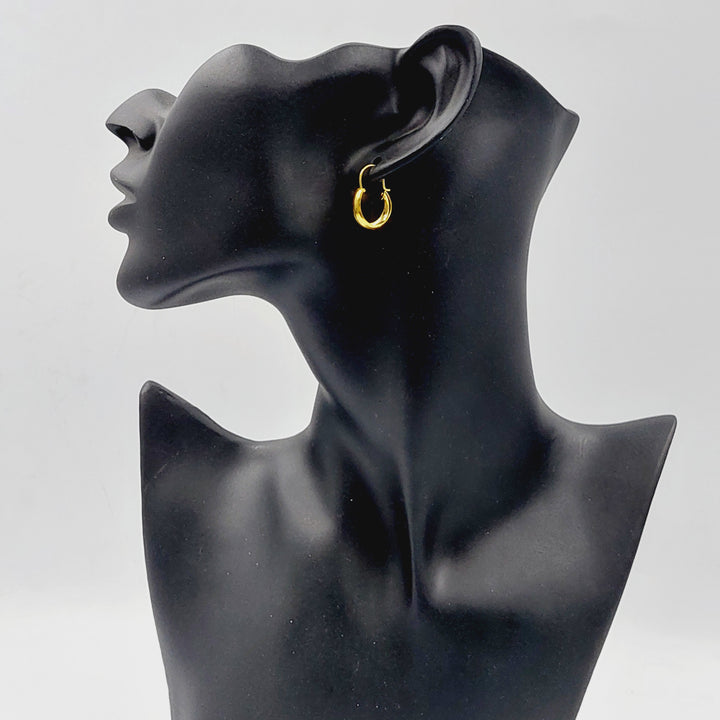 18K Gold Children's Hoop Earrings by Saeed Jewelry - Image 3