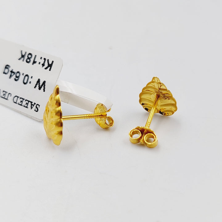 18K Gold Children's Screw Earrings by Saeed Jewelry - Image 3