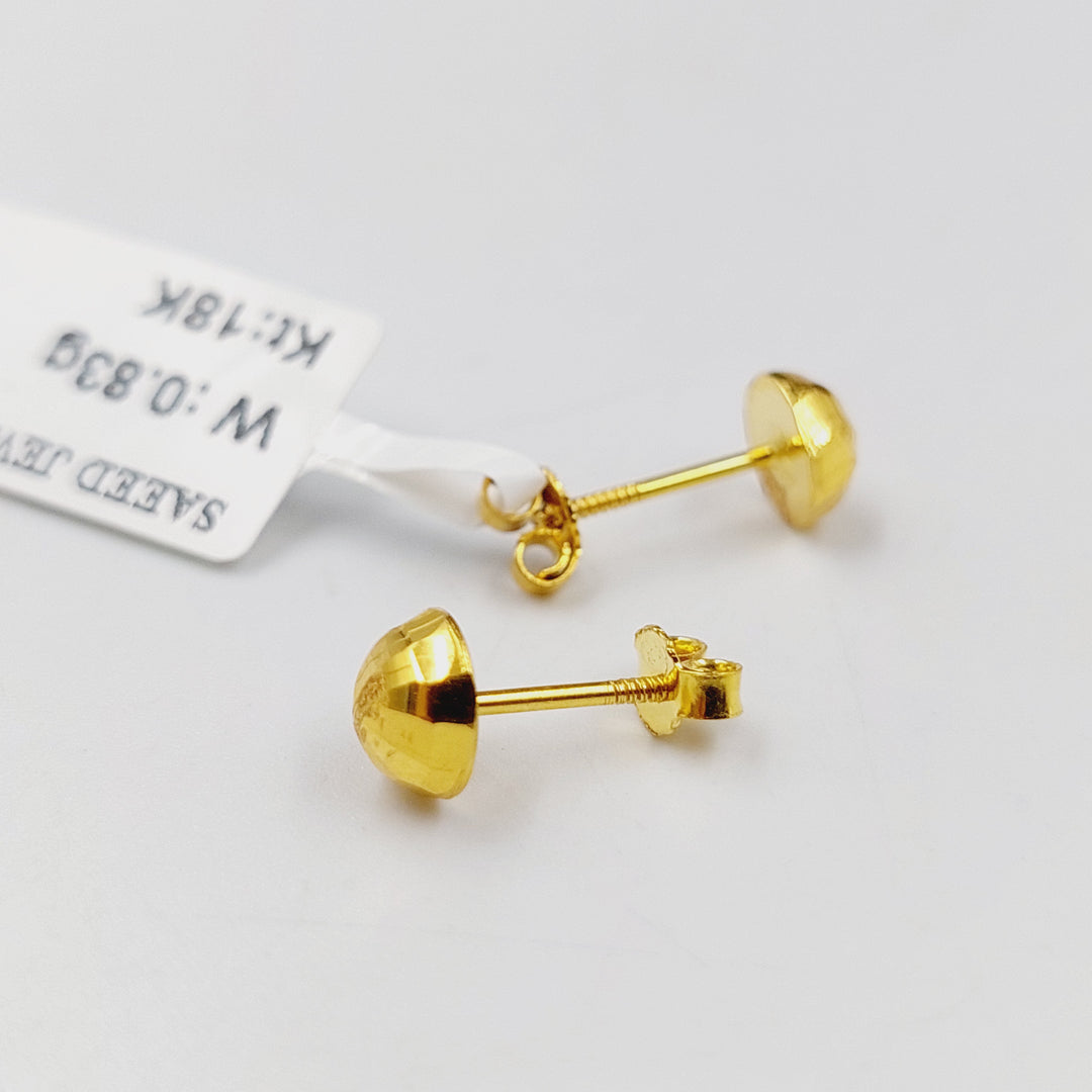 18K Gold Children's Screw Earrings by Saeed Jewelry - Image 4