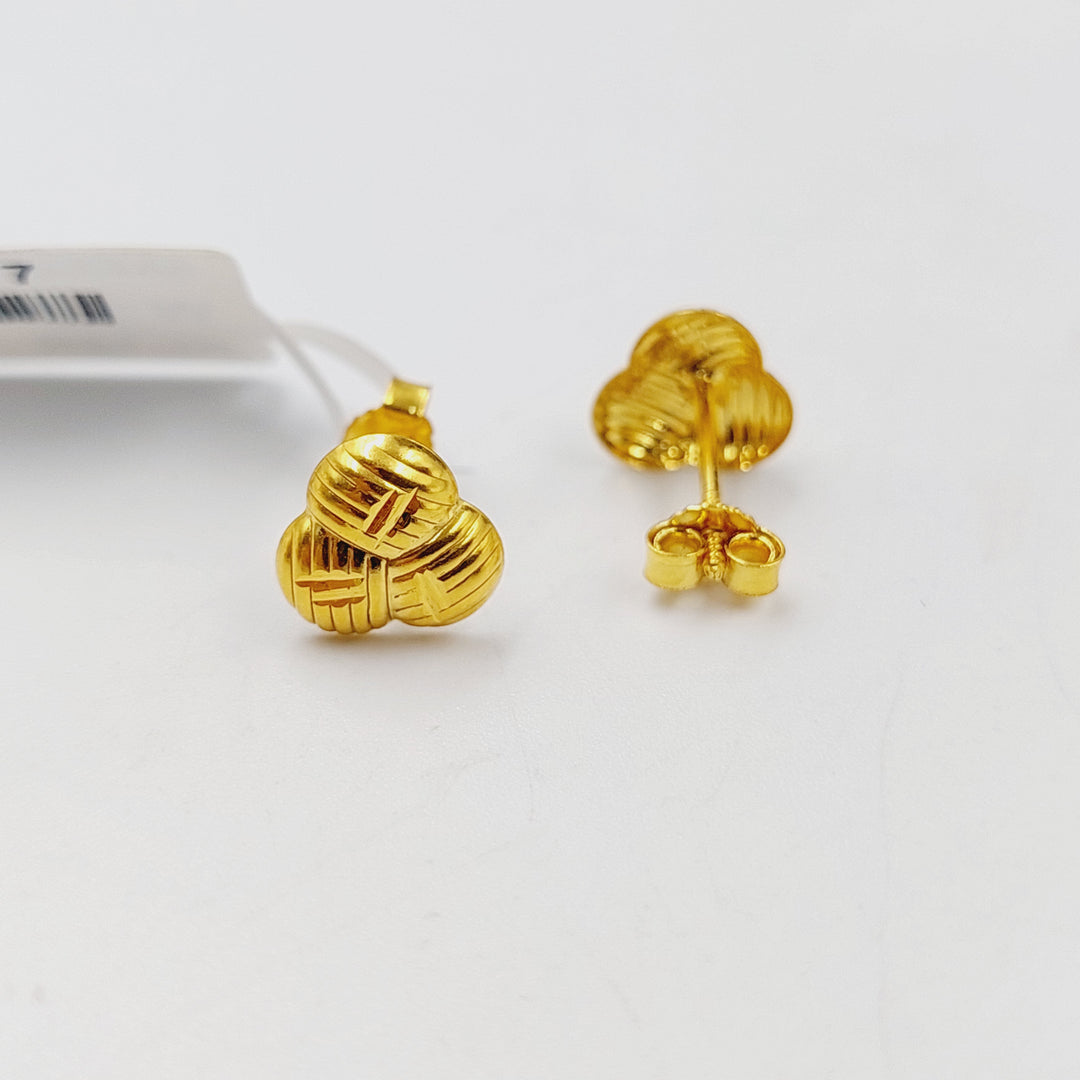 18K Gold Children's Screw Earrings by Saeed Jewelry - Image 4