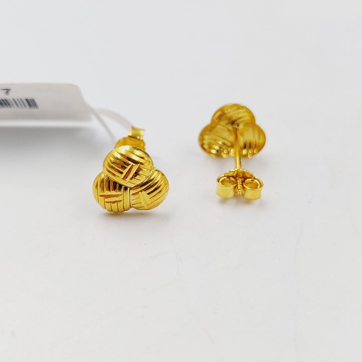 18K Gold Children's Screw Earrings by Saeed Jewelry - Image 4