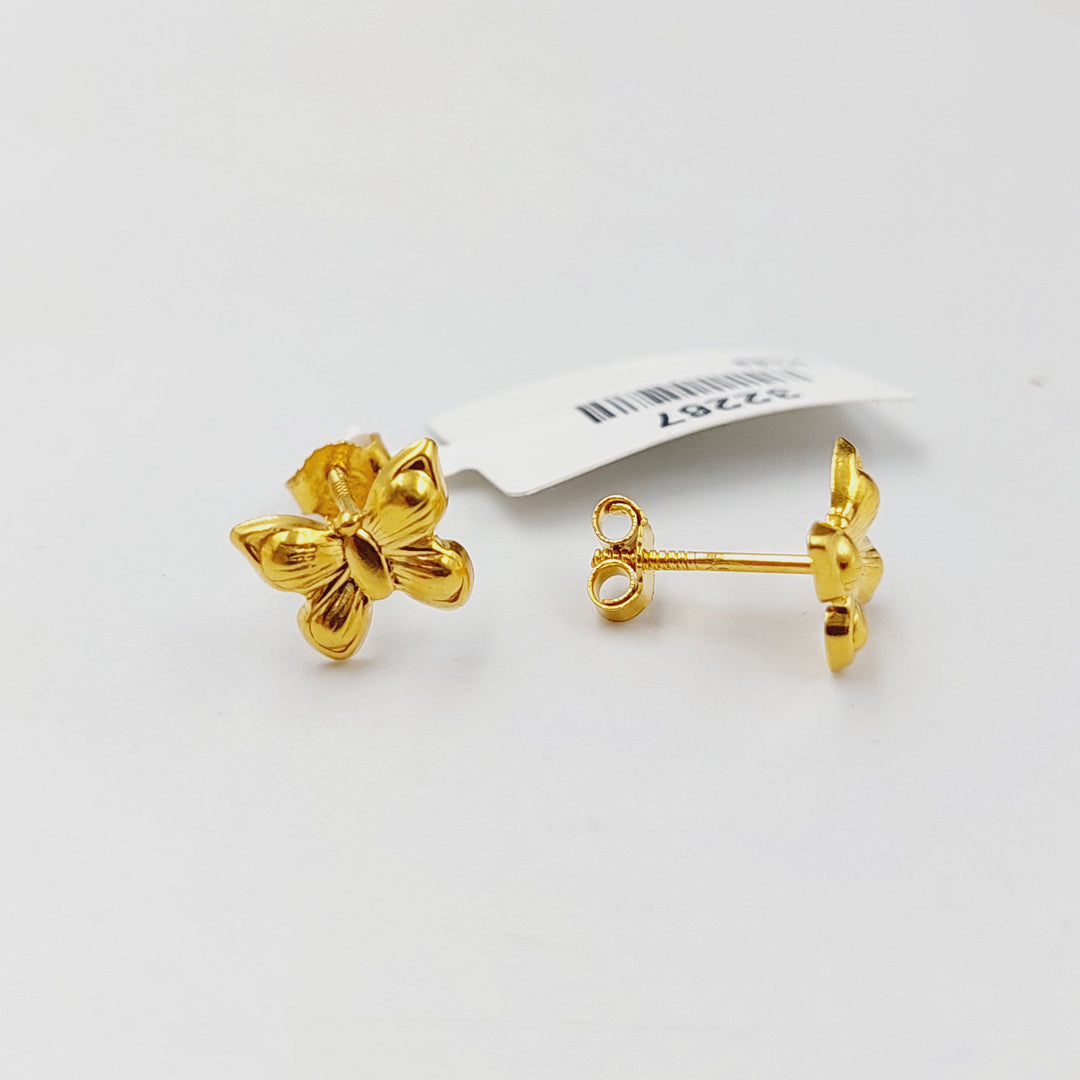 18K Gold Children's Screw Earrings by Saeed Jewelry - Image 5